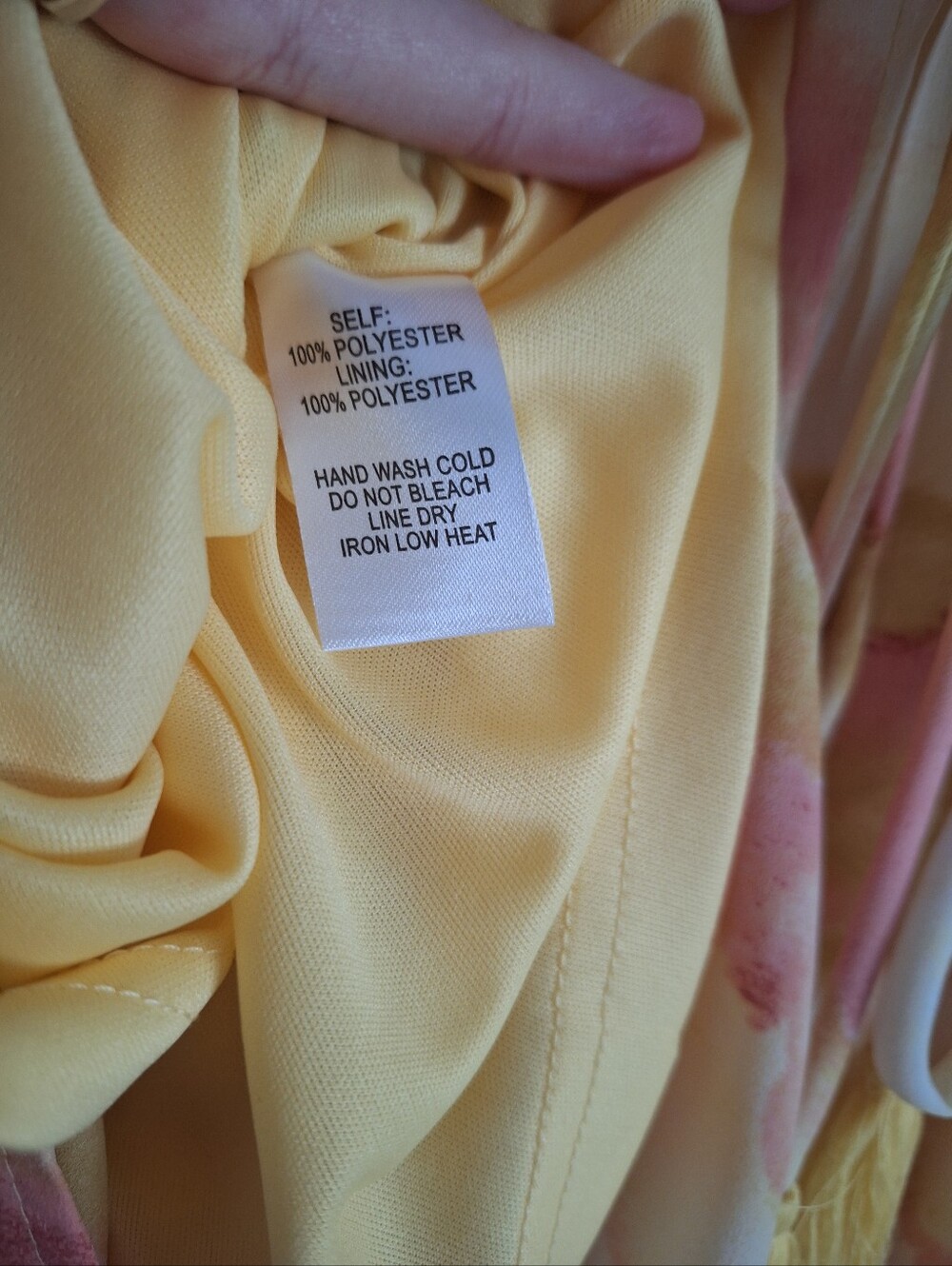 Lulu's Full Of Sunshine Strapless Watercolor Maxi Dress in Yellow & Pink Size M - Picture 12 of 14